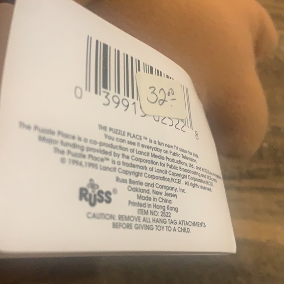 Puzzle place vintage plush doll Kiki Hispanic TV 90s PBS Russ new with tags NWT - Picture 10 of 11